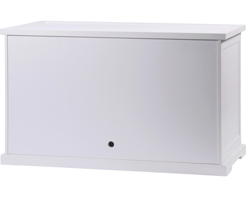 Weiße Spielzeugtruhe aus Holz