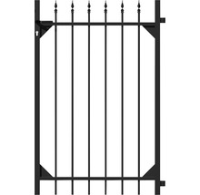Metall Gartentür mit senkrechten Stäben und Spitzen
