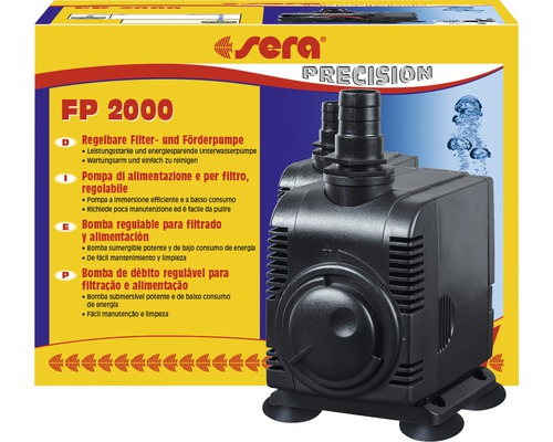 Aquarienpumpe sera Filter- und Förderpumpe FP 2000, regelbare Unterwasserpumpe für Süß- und Meerwasser bis zu 2000 l/h Aquarienpumpe sera Filter- und Förderpumpe FP 2000, regelbare Unterwasserpumpe für Süß- und Meerwasser bis zu 2000 l/h