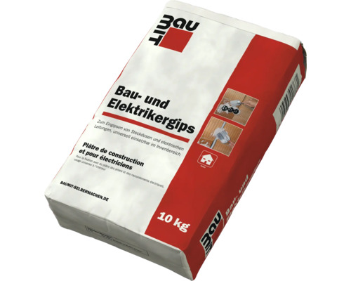Baumit Bau- und Elektrikergips schnell anbindend 10 kg Sack Bau und Elektrikergips mit 10 Kilogramm Inhalt