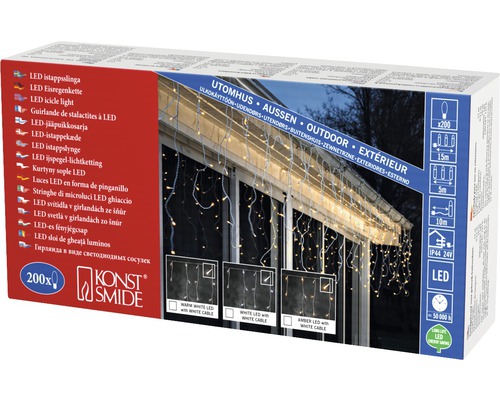 LED Eisregen Lichterkette Verpackung