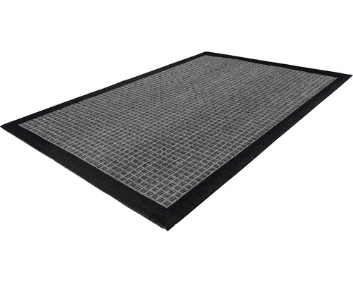 Rechteckige Fußmatte mit Rautenmuster und Bordüre