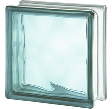 Glasbaustein Wolke türkis 19 x 19 x 8 cm-thumb-0