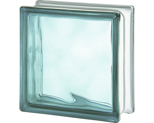 Glasbaustein Wolke türkis 19 x 19 x 8 cm-0