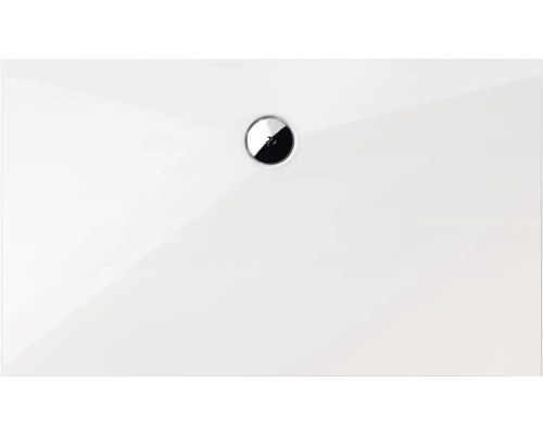 Weiße Duschwanne mit Ablauf