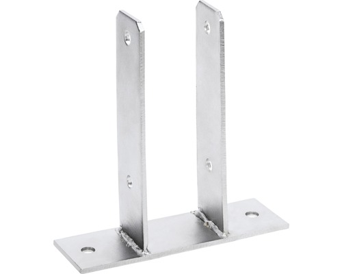 Pfostenträger aus Metall mit Bohrlöchern zur Befestigung