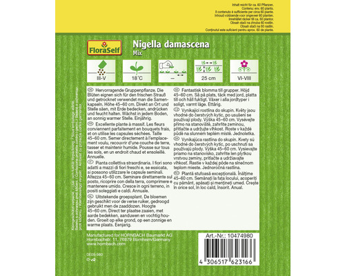 Verpackung Nigella damascena Mix Blumensamen von FloraSelf
