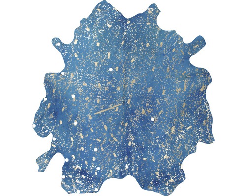 Echtkuhlederfell Glam 410 blau gold 200x260 cm