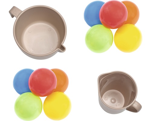 Badebecher und Bälle für Kinder