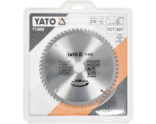 Yato Kreissägeblatt mit 60 Zähnen für Holz