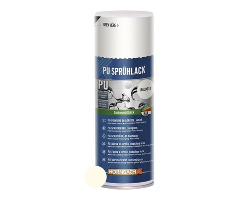 PU Sprühlack in Weiß mit seidenmatter Oberfläche