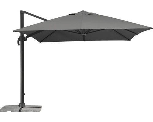 Ampelschirm Schneider Rhodos Grande 300 x 400 cm H 288 cm anthrazit Grauer Ampelschirm mit Fuß