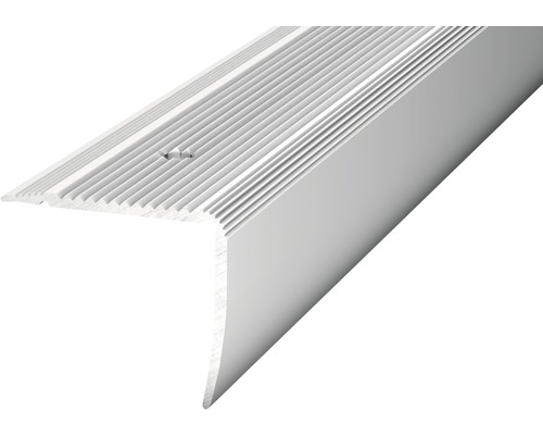 Prinz Treppenkantenprofil Alu silber gelocht 35 x 30 x 2500 mm Treppenkantenprofil aus Aluminium mit Rillen