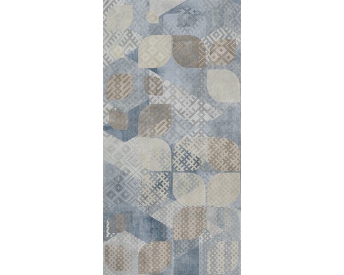 Feinsteinzeug Wand-Dekor-Fliese Geometric 60 x 120 cm rek. Teppich mit geometrischen Mustern