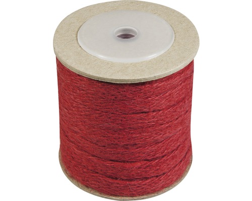 Rolle rotes Naturgarn zum Basteln und Dekorieren