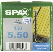 Verpackung Spax Terrassenschrauben, 5x50 mm, 150 Stück, Edelstahl Rostfrei