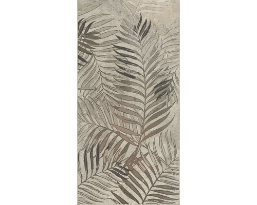 Feinsteinzeug Wand-Dekor-Fliese Bronze Fern 60 x 120 cm rek.-0