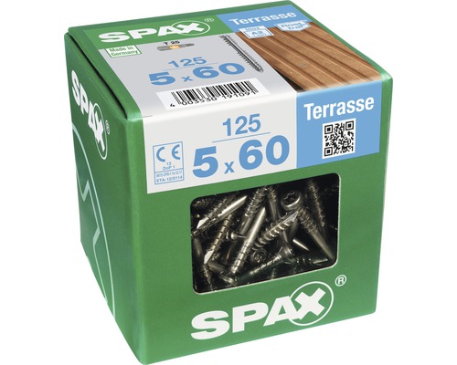 Packung Spax Terrassenschrauben 5 x 60 Millimeter, 125 Stück