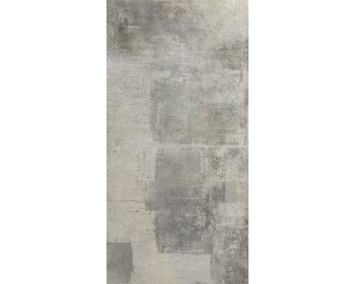 Feinsteinzeug Wand-Dekor-Fliese Impact 60 x 120 cm rek. Graue Wandfliese mit abstraktem Muster