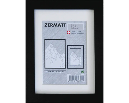 Bilderrahmen Holz Zermatt schwarz 13x18 cm