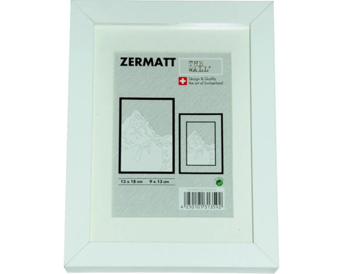 Bilderrahmen Holz Zermatt weiß 13x18 cm