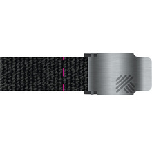 Schwarzes Textilband mit Metallschnalle