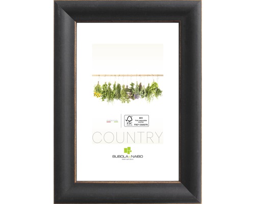 Bilderrahmen Holz Country schwarz braun 24x30 cm