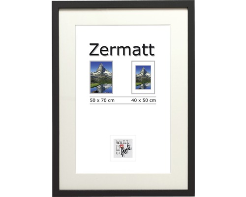 Bilderrahmen Holz Zermatt schwarz 50x70 cm
