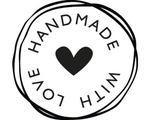 Stempel "Handmade with love", 3cm ø