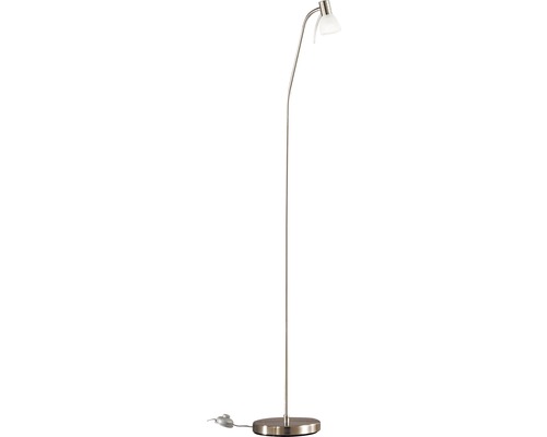 Stehleuchte mit Metallfuß und schwenkbarem Lampenkopf