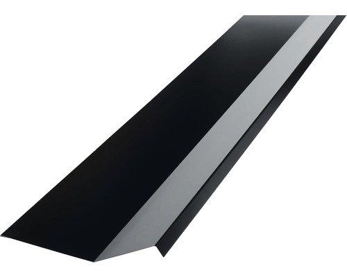 PRECIT Kappleiste Tiefschwarz RAL 9005 1000 mm x 110 mm x 73 mm Traufblech aus Metall