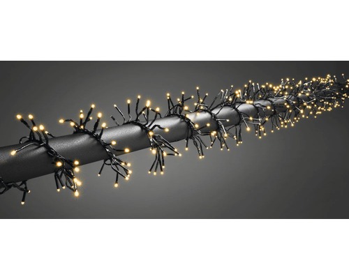 LED Büschellichterkette Konstsmide 4,3 m + Zuleitungslänge 5 m 576 LEDs Lichtfarbe bernstein inkl. Controller mit 8 Funktionen Lichterkette mit kleinen, warm leuchtenden Lichtern