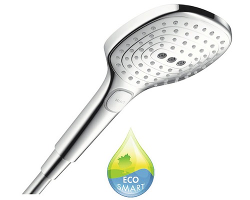 Handbrause hansgrohe Raindance Select E 120 3jet EcoSmart eckig 120 x 120 mm chrom 26521000