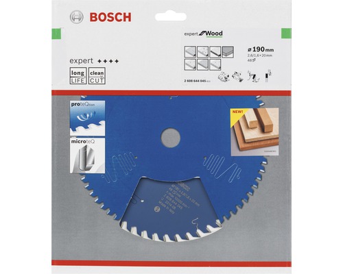 Bosch Logo. Bosch Expert Wood Kreissägeblatt, 190 Millimeter Durchmesser, 48 Zähne