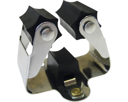 Star Gerätehalter 2 Stück – 35 Mm, Mit Schwarzen Gummiteilen, Aus Federstahl