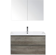 Waschtischkombination mit Waschbecken, Unterschrank und Spiegelschrank