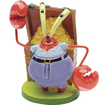 SpongeBob Schwammkopf Mr. Krabs Figur vor einer Schatztruhe