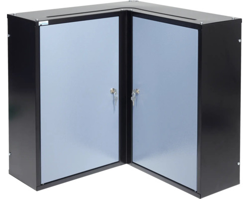 Eck-Hängeschrank Küpper Hammerschlag-Silber 600x600x600 mm Eck-Hängeschrank Küpper Hammerschlag-Silber 600x600x600 mm