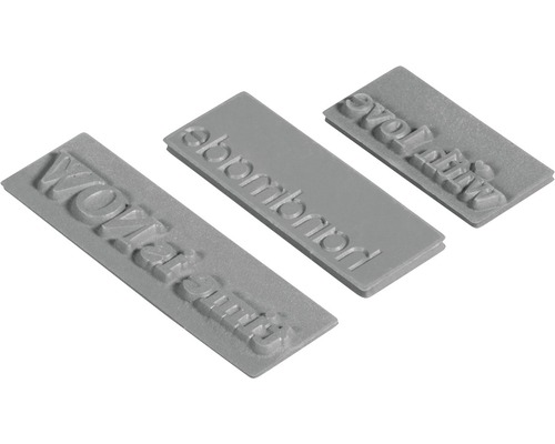 Stempelset mit den Wörtern Von, Hornbach und Made with Love