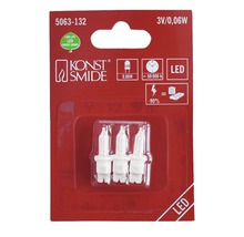 Konstsmide LED Leuchtmittel 3V, 0,06W, Dreierpackung