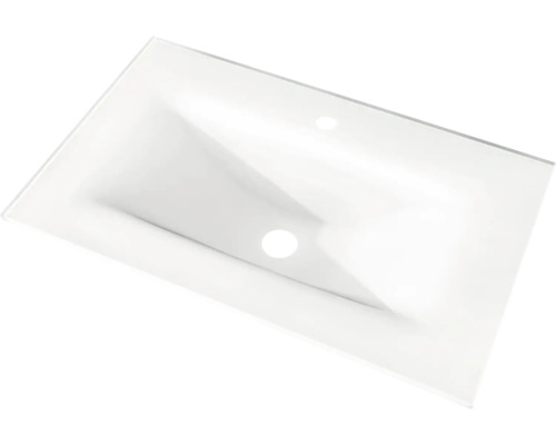 Möbel-Waschtisch 75 cm Glas weiß