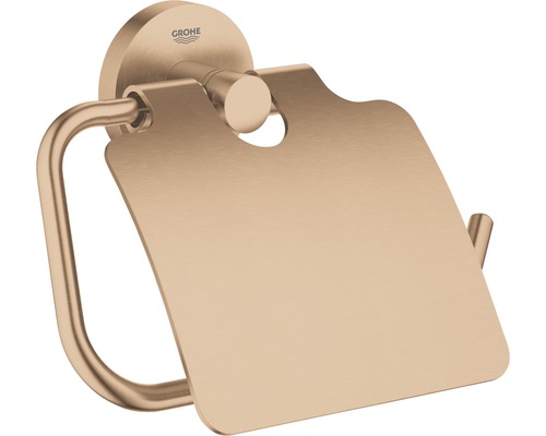Toilettenpapierhalter GROHE Essentials mit Deckel warm sunset gebürstet 40367DL1 Grohe Logo Toilettenpapierhalter mit Deckel