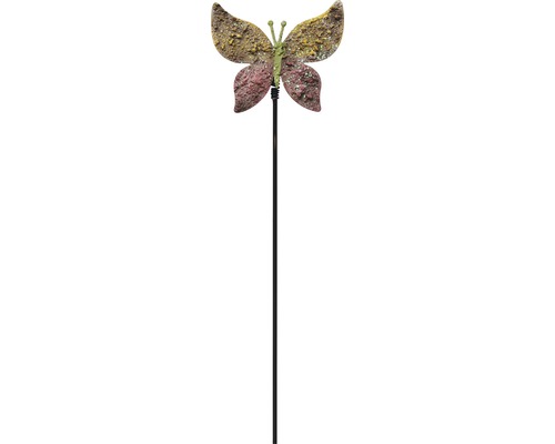 Dekofigur Schmetterling auf einem Stab für den Garten.
