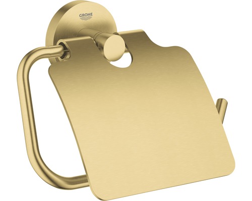 Toilettenpapierhalter GROHE Essentials mit Deckel cool sunrise gebürstet 40367GN1 Grohe Logo Toilettenpapierhalter mit Deckel