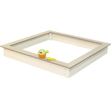 Sandkasten Sunny Sandy Holz inkl. Abdecktuch 127x127x17 cm grau