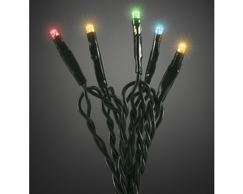 LED Lichterkette Konstsmide 6,93 m + Zuleitungslänge 3 m 100 Micro LEDs Lichtfarbe bunt LED Lichterkette mit mehreren farbigen Lampen