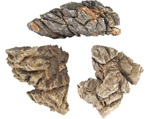 Drei Aquariendekorationsfelsen