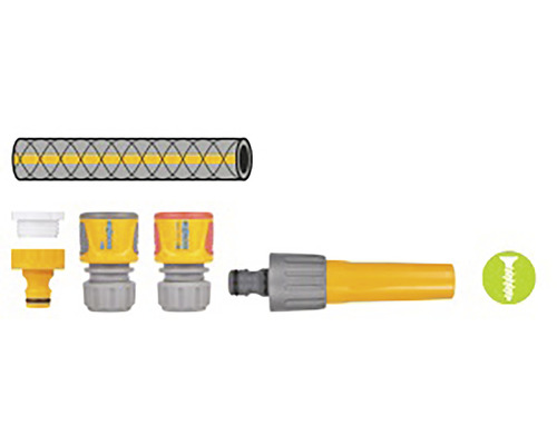 Gartenschlauch-Set mit Kupplungen und Spritze