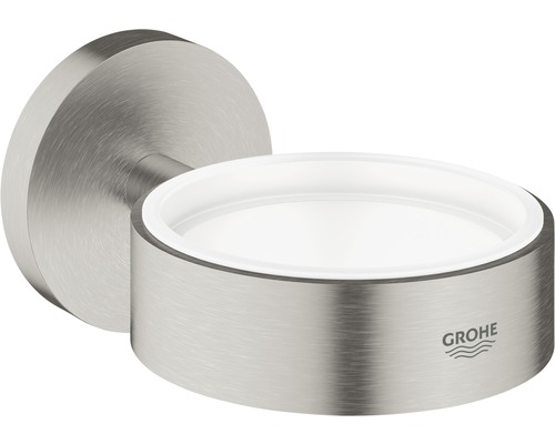 Halter GROHE Essentials für Glas, Seifenschale und Seifenspender supersteel 40369DC1 Grohe Seifenablage zur Wandmontage