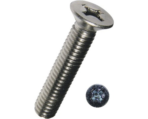 Senkkopfschraube m. Kreuzschlitz DIN 965 M3x30 mm Edelstahl A2, 100 Stück